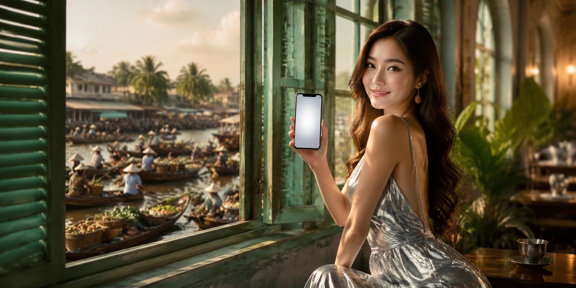 Người dùng Cần Thơ chơi casino di động 1881 trong quán cà phê